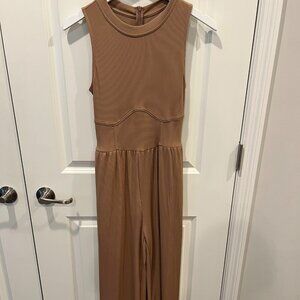 NWT - Solid Sleeveless Wide Leg Jumpsuit